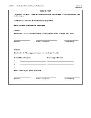 Vendor Profile Form Templates Pdffiller