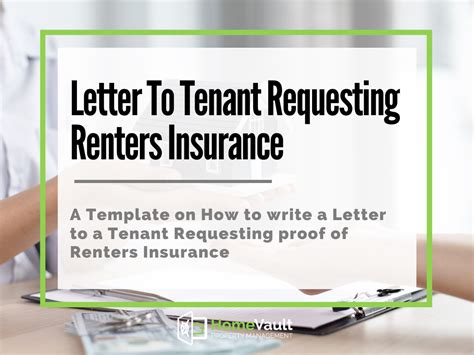 Letter To Tenant Requesting Proof Of Insurance PDF Template PURE