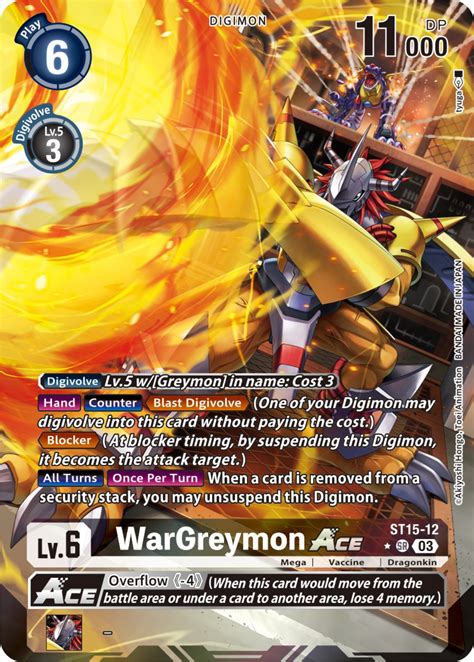 WarGreymon Ace Alternate Art Starter Deck 15 Dragon Of Courage