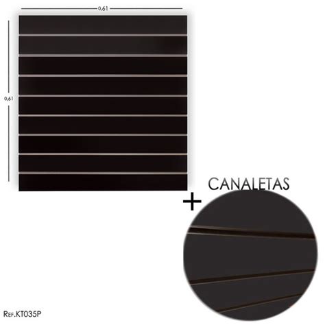 Painel Canaletado Preto 0 61 X 0 61 Canaleta Preta Leroy Merlin