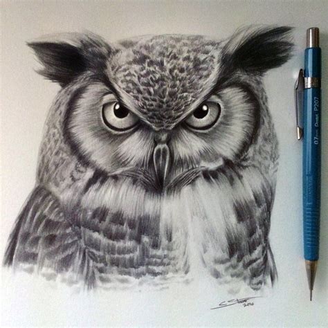 Here's my pencil drawing of an Owl! Time lapse tutorial video: www ...