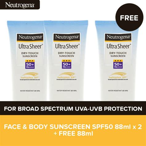 Buy 2 Take 1 Neutrogena Ultra Sheer Dry Touch Sunscreen Broad Spectrum