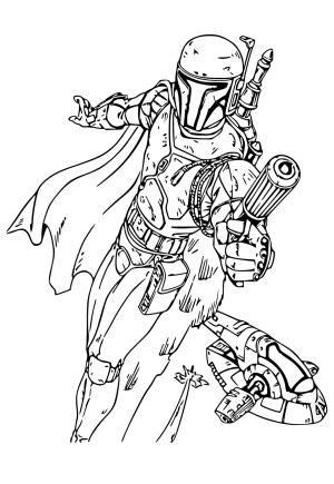 Lego Boba Fett Coloring Page