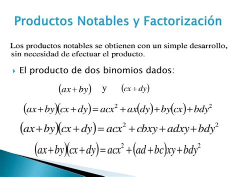 PPT CLASE 6 7 PRODUCTOS NOTABLES Y FACTORIZACIÓN MTRO JOSÉ ANTONIO