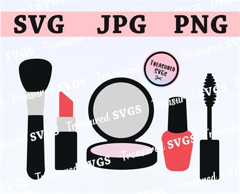 Makeup Svg Make Up Svg Beauty Svg Lipstick Svg Mascara Svg Etsy Denmark