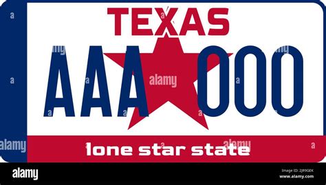 Texas Licence Plate Stock Vector Images Alamy