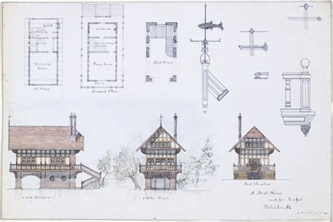 Design for a boathouse: floor plans and elevations | RIBA pix