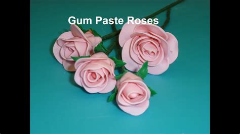 How To Make Gum Paste Roses YouTube