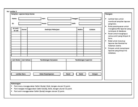 Lembar Kerja Tampilan Contoh Pdf