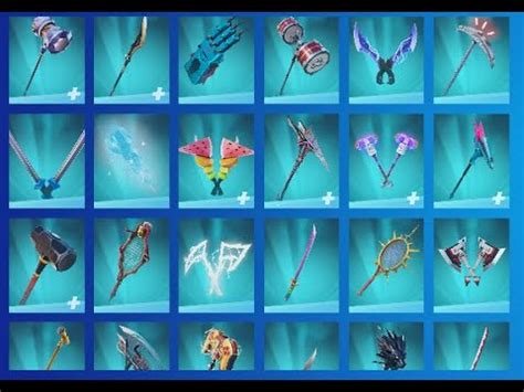 Fortnite All Icon Pickaxes December Youtube