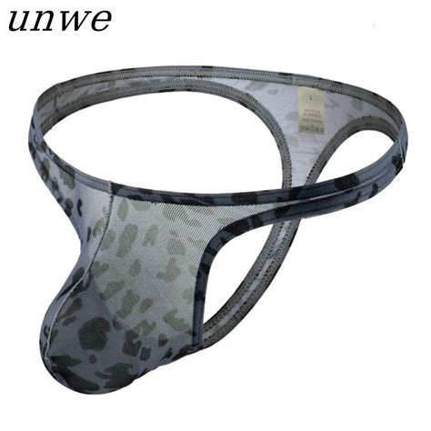 Sexy Hot G String Men And Thong Transparent Leopard Printed Underwear Erotic T Back Jockstrap