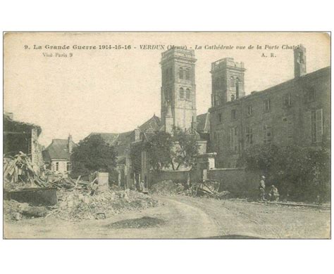 Carte Postale Ancienne Verdun Cath Drale Porte Ch Tel Guerre