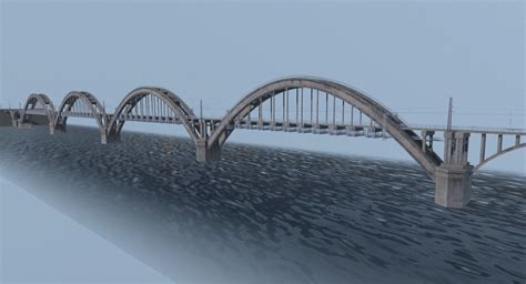 Ponte Ferrovi Ria Modelo D Obj Max Fbx Ds Free D