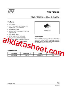 Tda Sa Pdf Stmicroelectronics