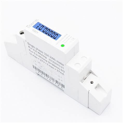 Electricity Lcd Digital Energy Kwh Meter Single Phase Din Rail