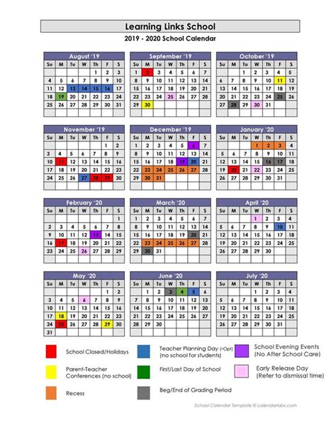 School Calendar - Ms. Stephanie & Ms. Ana's Class