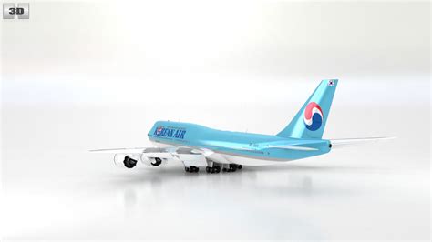 360 View Of Boeing 747 8I Korean Air 3D Model Hum3D Store