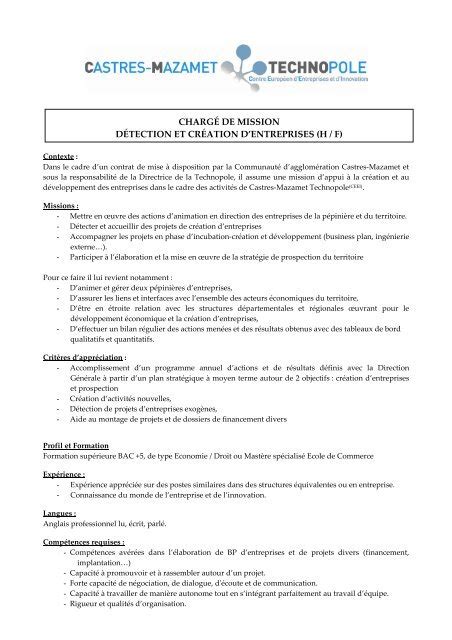 Contrat D Appui Au Projet D Entreprise Pour La Cr Ation Exemple De