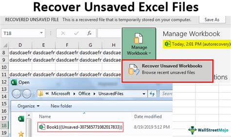 How To Recover Unsaved Excel Files Or Workbook