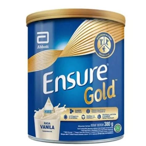 Ensure Gold HMB Vanila Cokelat 380 G Nutrisi Dewasa Rendah Laktosa