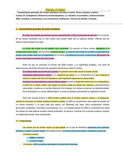 Núcleo Interfásico Jeslin Dayana Acaro Campos Udocz