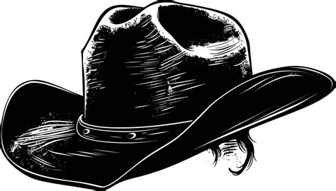 Ai Generated Silhouette Cowboy Hat Black Color Only 39219039 Vector Art