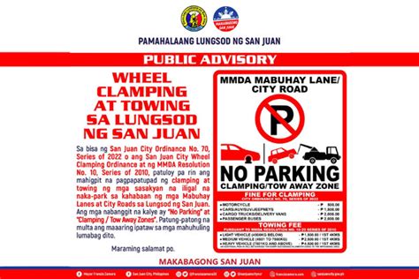 San Juan Issues Wheel Clamping Advisory