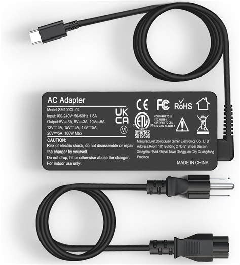 Usb C Laptop Charger 100w Mac Book Pro Charger Replacement Compatible For Mac Book