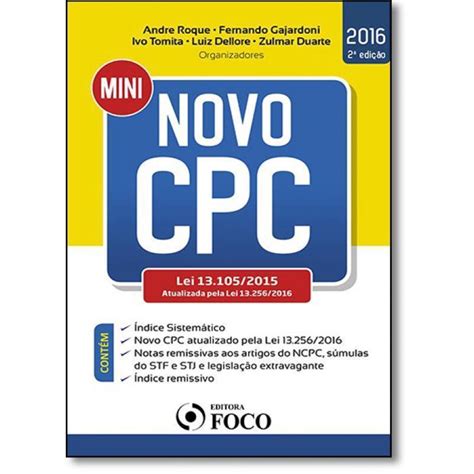 Mini Novo Cpc Lei 13 105 2015 Atualizada Pela Lei Submarino