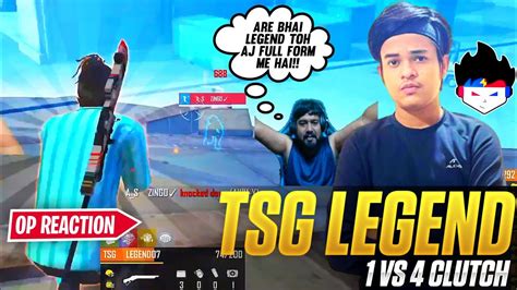 Tsg Legend One Men Army 1v4 Clutch 😲 Op Reaction Rocky And Rdx Youtube