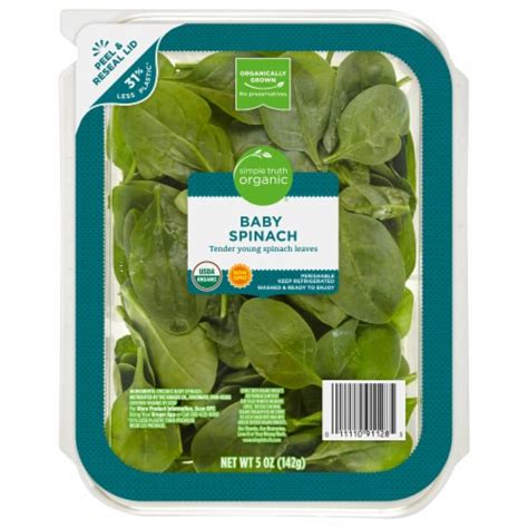 Simple Truth Organic Baby Spinach 5 Oz King Soopers