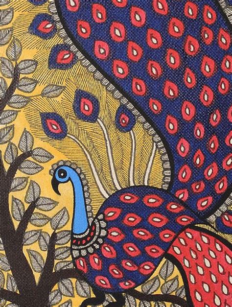 Buy Peacock Madhubani Painting In X In Online In