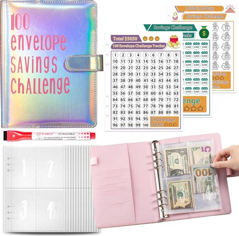 Amazon Lxwhyp Envelopes Money Saving Challenge Binder With