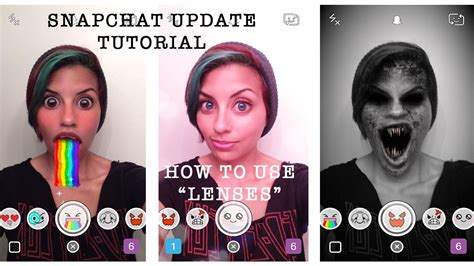 How To Use The New Snapchat Update Lenses Youtube