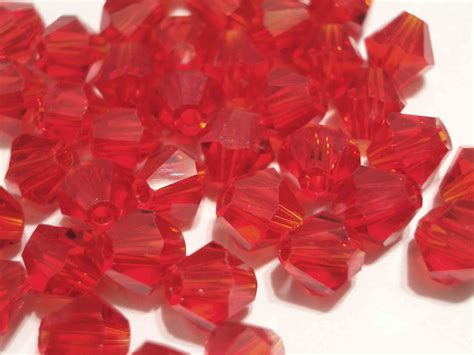 Delphines Flower Bead Shop Glass Beads 6mm Siam Red High Quality