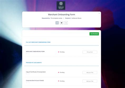 Merchant Onboarding Form Clustdoc