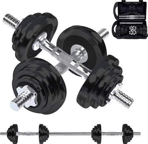 Alcoach 20kg Cast Iron Adjustable Dumbbell Set Hand Weight With Solid