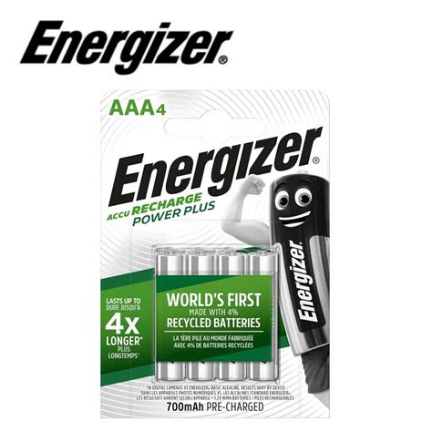 Pcs Genuine Energizer Power Plus Aaa Recharge Battery V Mah