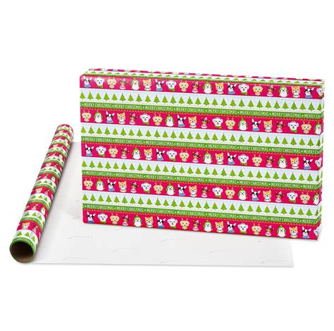 Papyrus Christmas Wrapping Paper Rolls For Kids Forest Friends