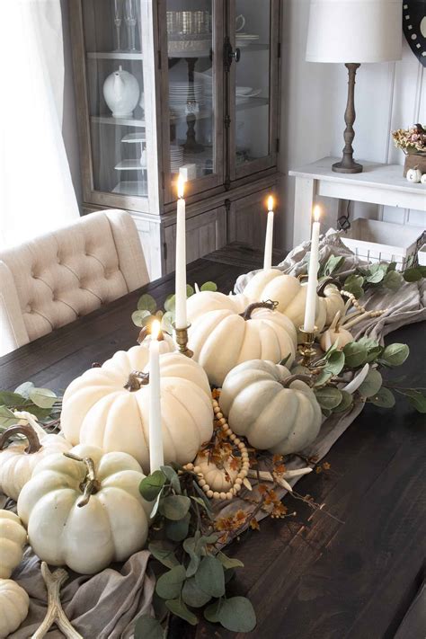 Pumpkin And Candle Centerpieces