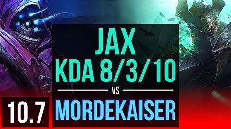 Jax Vs Mordekaiser Top 2 Early Solo Kills Kda 8 3 10 Kr Master