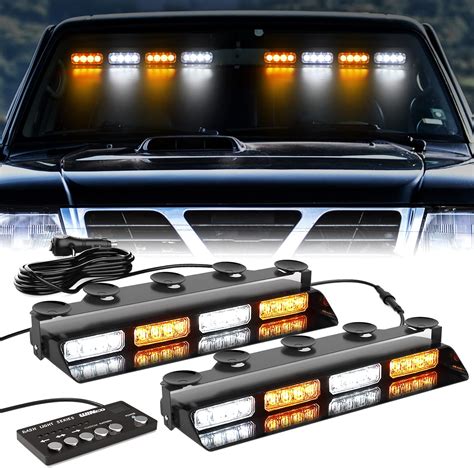 Amazon Wineco Amber White Strobe Lights For Trucks Emergency Dash