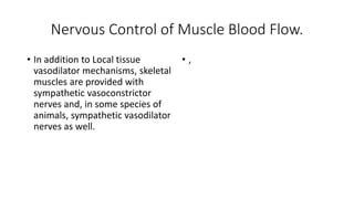 Muscle Blood Flow And Cardiac Output During Exercise Pptx