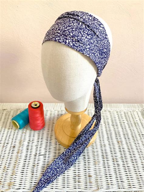 Bandeau Cheveux En Coton Bio Liberty Bleu Atelier Foudre Turbans