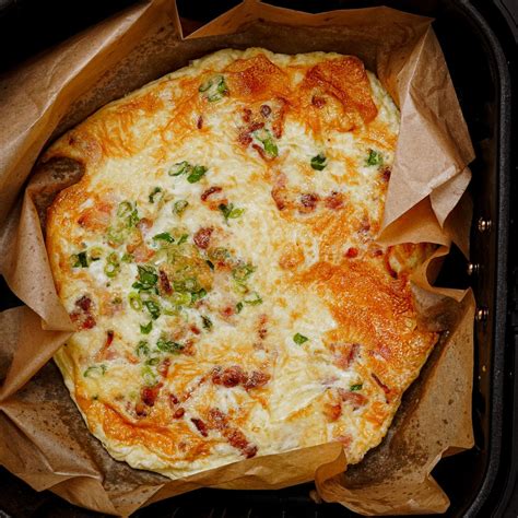 Easy Bacon And Scallion Air Fryer Omelet Recipe 🍳