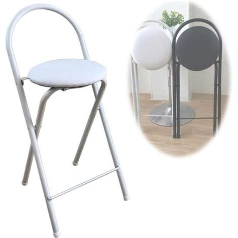 Tabouret De Bar Pliant Portable Cm Chaise De Comptoir Avec Dossier