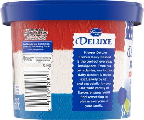 Kroger Deluxe Limited Edition Red White Blue Frozen Dairy Dessert