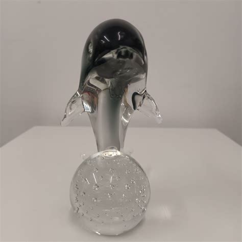 V Nason And C Murano Italy Glass Dolphin On Sphere Ebay