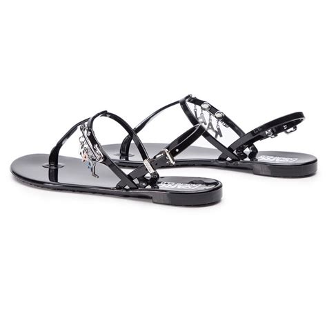 Sandalen KARL LAGERFELD KL80071 Black Rubber Eschuhe De