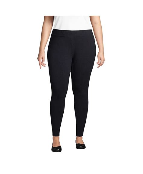 Lands End Plus Size Starfish Mid Rise Knit Leggings Macys